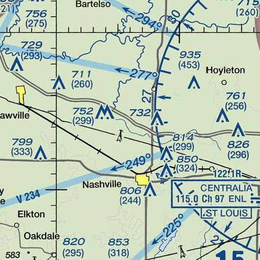 FAA VFR chart of Middle Creek, IL