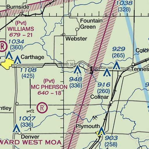 FAA VFR chart of Middle Creek, IL
