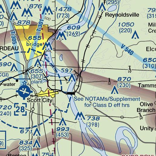 FAA VFR chart of Miller Creek, IL