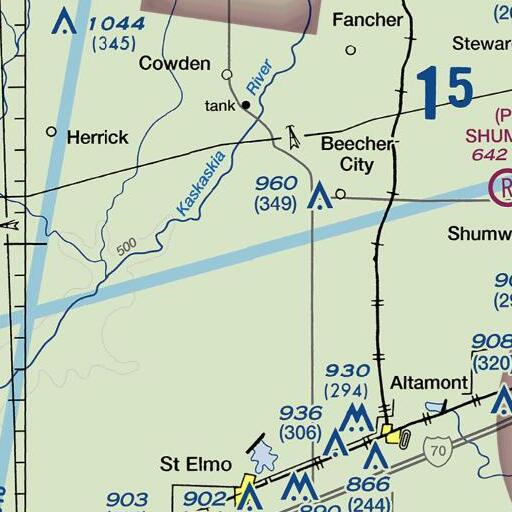 FAA VFR chart of Miller School (historical), IL