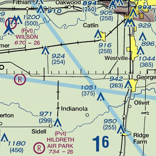 FAA VFR chart of Miller School, IL