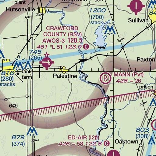 FAA VFR chart of Minnow Slough, IL