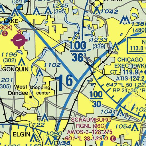 FAA VFR chart of Mirror Lake, IL