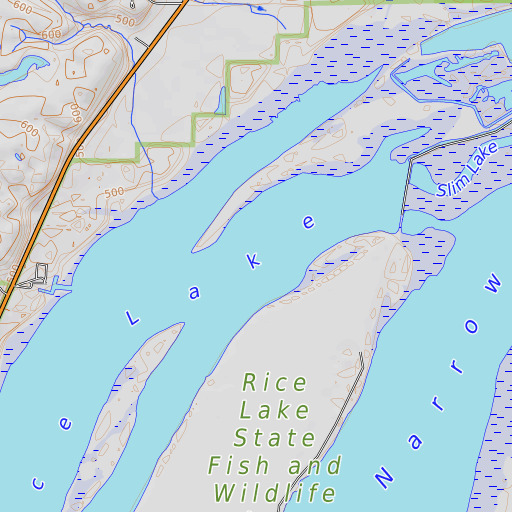 OpenTopoMap map of Miserable Lake, IL