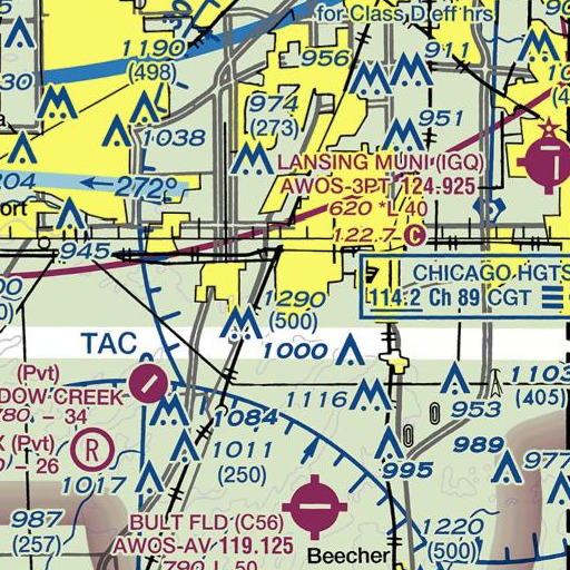 FAA VFR chart of Mohawk Elementary School, IL