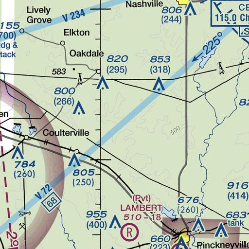 FAA VFR chart of Moores Branch, IL