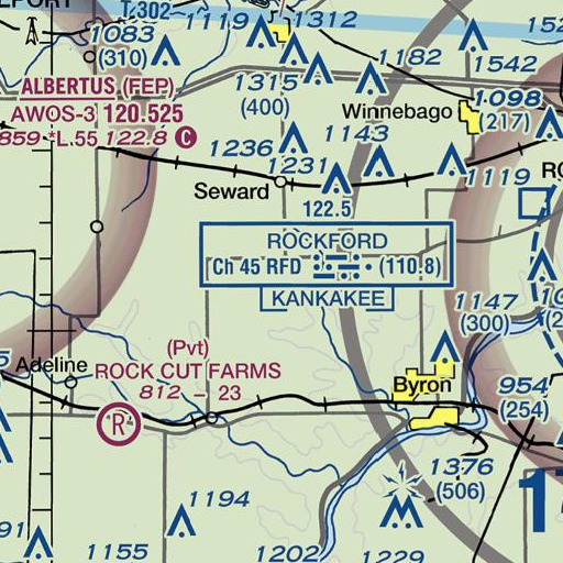 FAA VFR chart of Mount Pleasant School (historical), IL