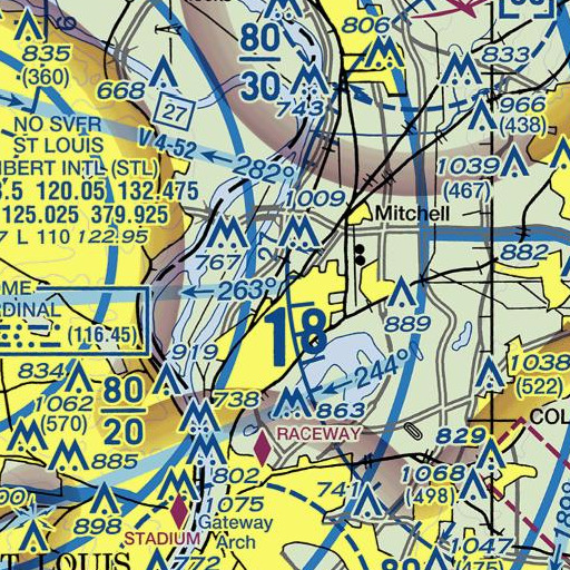 FAA VFR chart of Nameoki, IL