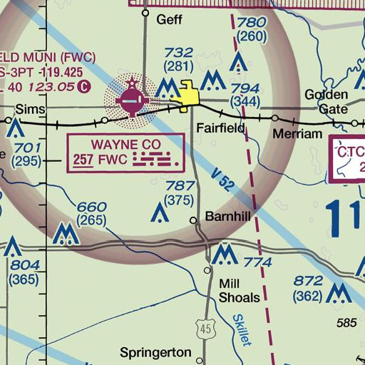 FAA VFR chart of New Hope Elementary School, IL