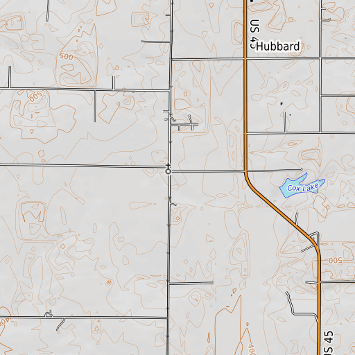 OpenTopoMap map of New Hope Elementary School, IL