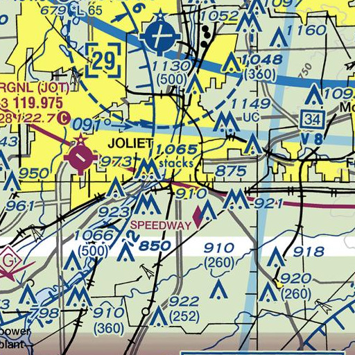FAA VFR chart of Nowell Park, IL