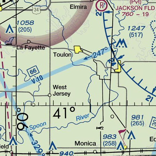 FAA VFR chart of Ogle School (historical), IL