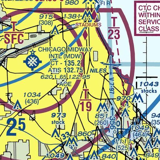FAA VFR chart of Oglesby School, IL