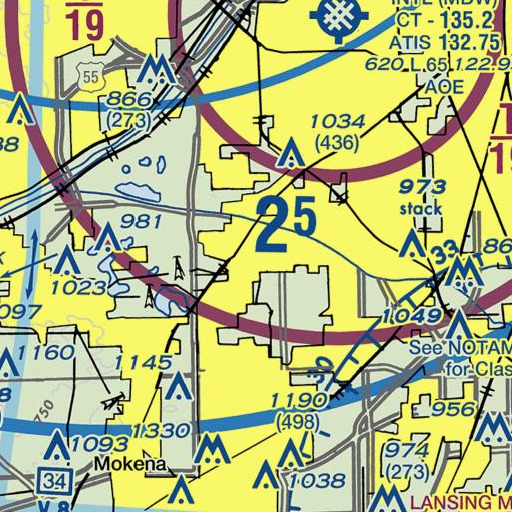 FAA VFR chart of Palos Park School, IL