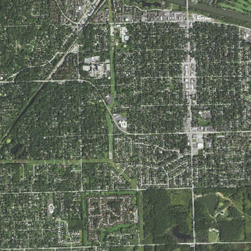 Aerial imagery of Palos Park School, IL