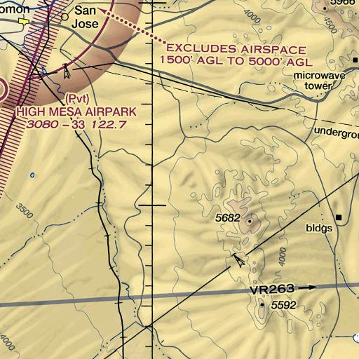 FAA VFR chart of Dry Mountain, AZ