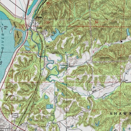 USGS 24K topo map of Perkins Spring, IL