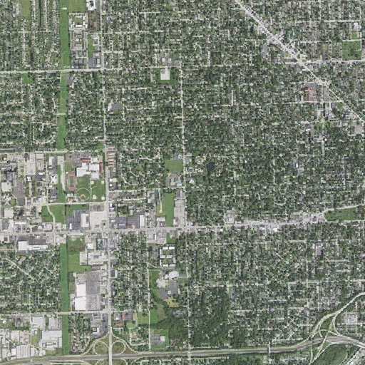 Aerial imagery of Pershing Elementary School, IL