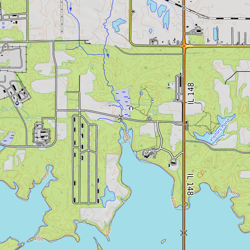 OpenTopoMap map of Pigeon Creek, IL