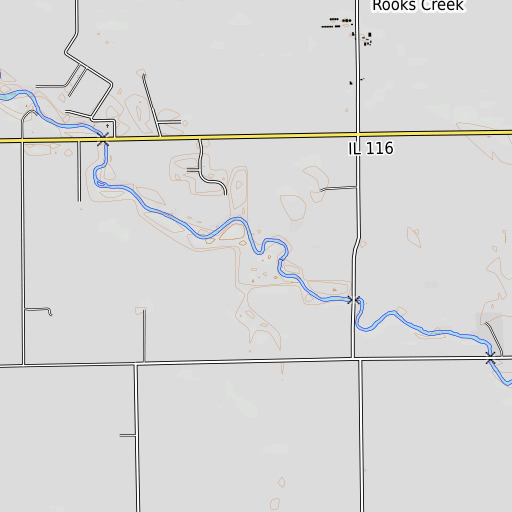 OpenTopoMap map of Pike Creek, IL