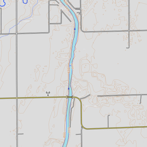 OpenTopoMap map of Pike Creek, IL
