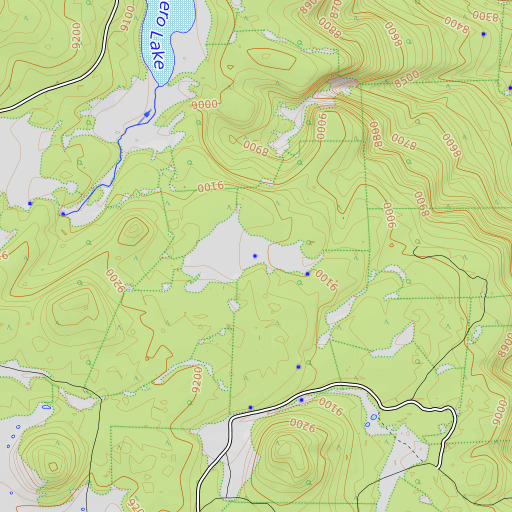 OpenTopoMap map of Lost Spring, AZ