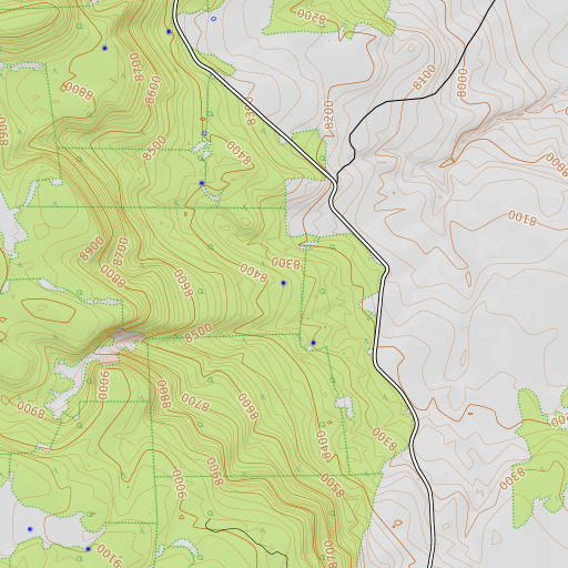 OpenTopoMap map of Twin Spring, AZ