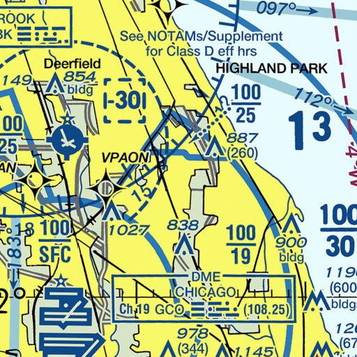 FAA VFR chart of Pleasant Ridge School, IL