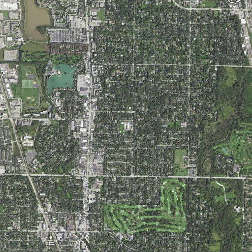 Aerial imagery of Pleasant Ridge School, IL