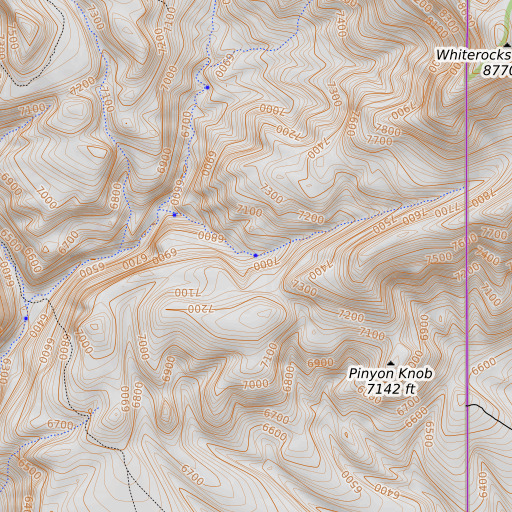 OpenTopoMap map of Long Ears Spring, AZ