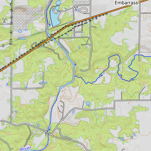 OpenTopoMap map of Polecat Creek, IL