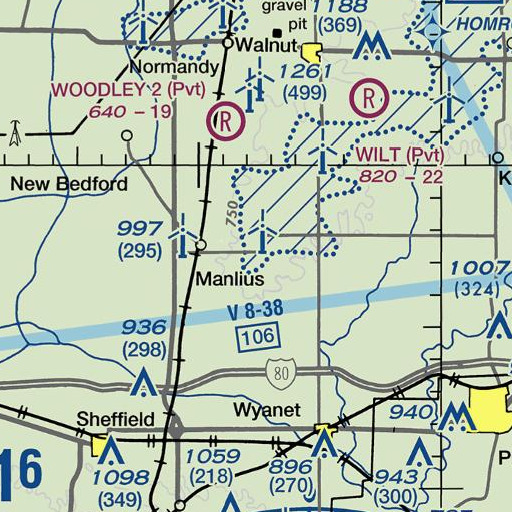 FAA VFR chart of Ridge School (historical), IL
