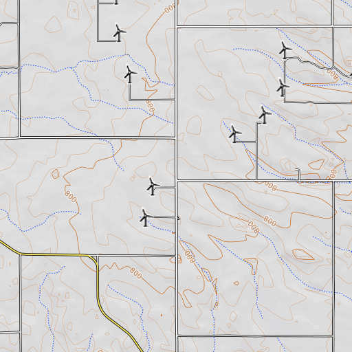 OpenTopoMap map of Ridge School (historical), IL