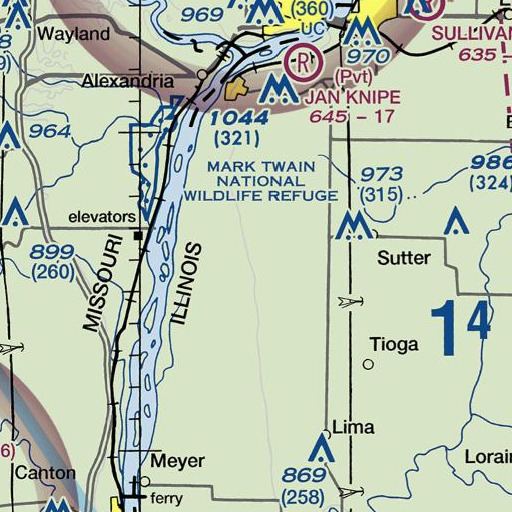 FAA VFR chart of Rocky Run, IL