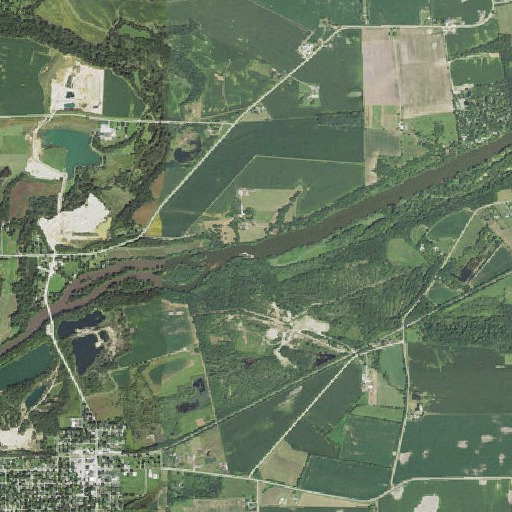 Aerial imagery of Roods Creek, IL
