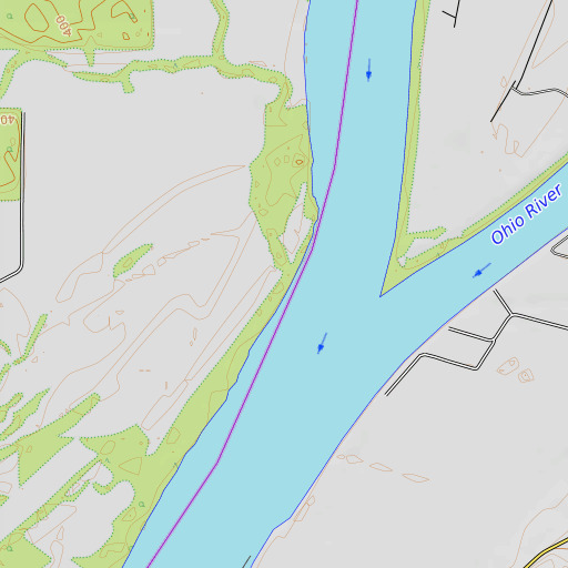 OpenTopoMap map of Running Slough, IL
