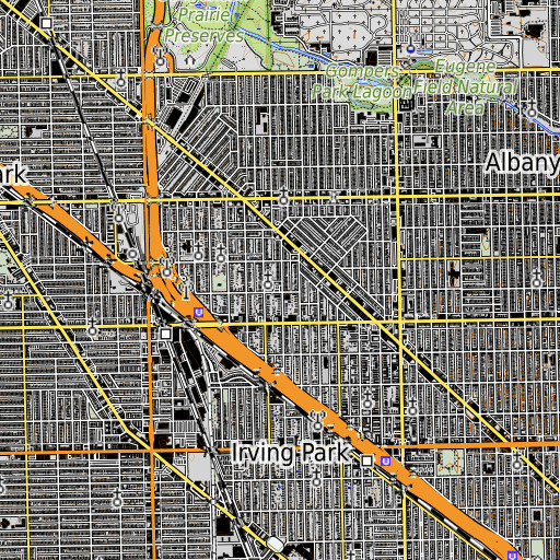 OpenTopoMap map of Saint Edward School, IL
