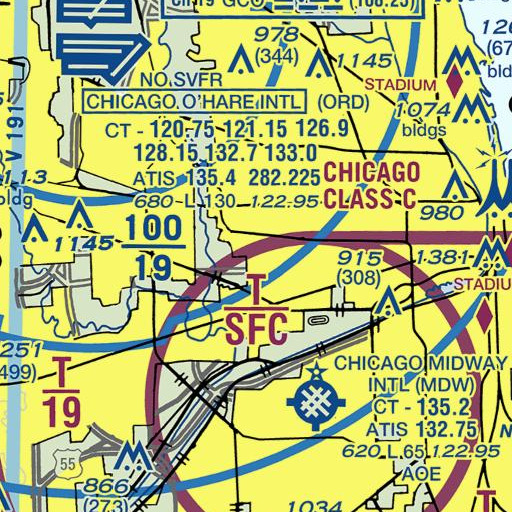 FAA VFR chart of Saint Mary School, IL