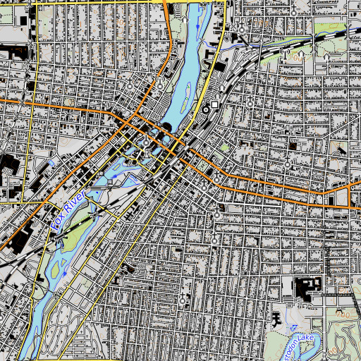 OpenTopoMap map of Saint Marys School, IL