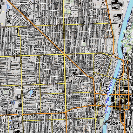 OpenTopoMap map of Saint Raymonds School, IL