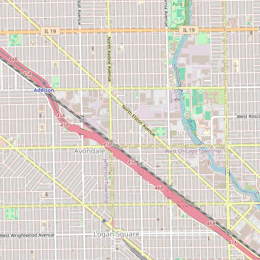 OpenStreetMap map of Saint Veronicas School, IL