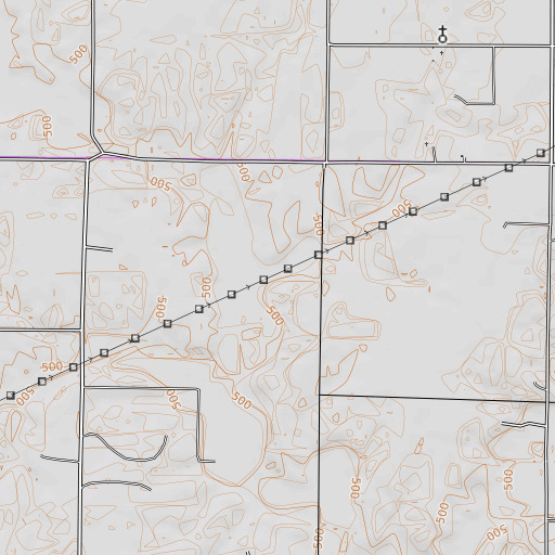 OpenTopoMap map of Salty Branch, IL