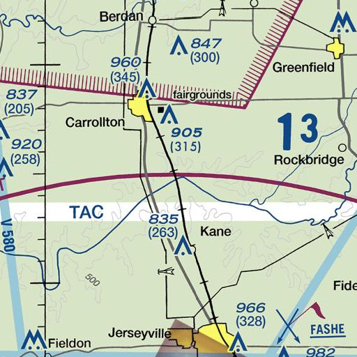 FAA VFR chart of Sand Creek, IL