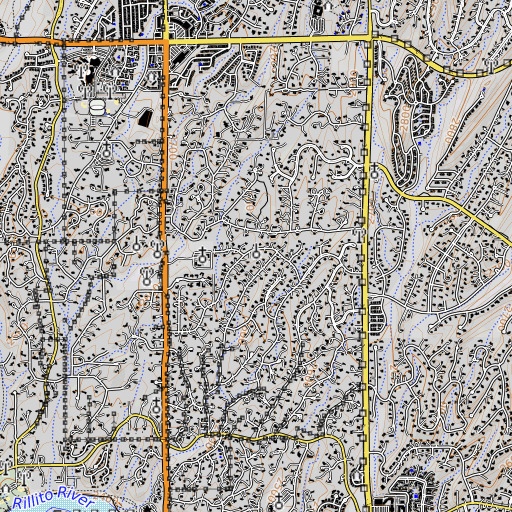 OpenTopoMap map of KCNA, AZ