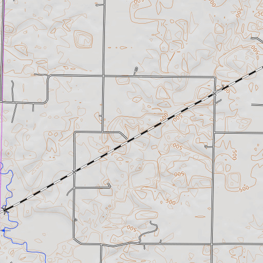OpenTopoMap map of Scheller Lakes, IL