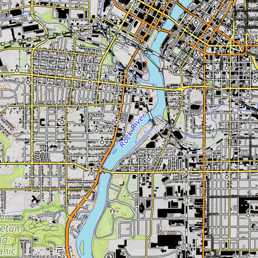OpenTopoMap map of South Park, IL