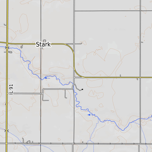 OpenTopoMap map of Stark School (historical), IL
