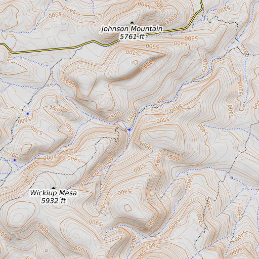 OpenTopoMap map of Wickiup Spring, AZ