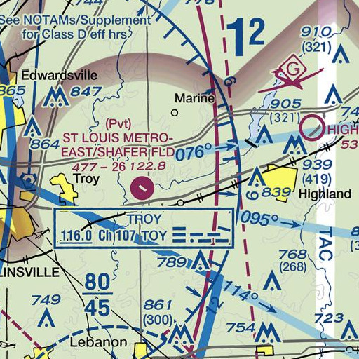 FAA VFR chart of Sugar Fork, IL
