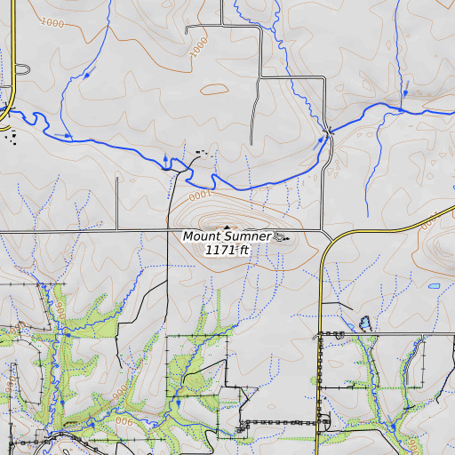 OpenTopoMap map of Mound Sumner, IL